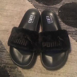 Rihanna Fenty Puma fur slides