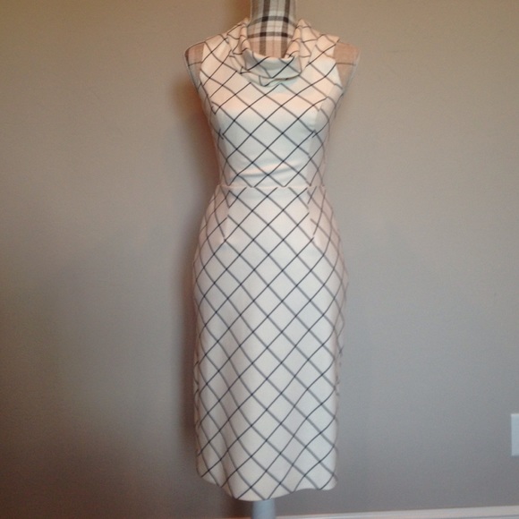 White House Black Market collared sleeveless dress