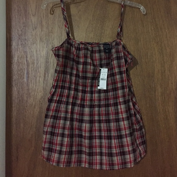 Plaid baby doll top