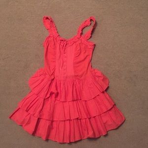 Betsy Johnson Orange Ruffle Dress