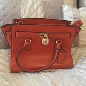 Michael Kors Hamilton Large Travel Satchel Orange