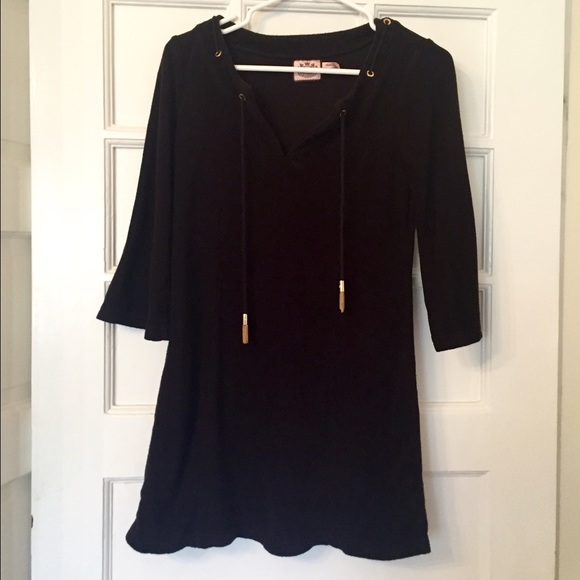 Juicy Couture Black Terry Coverup