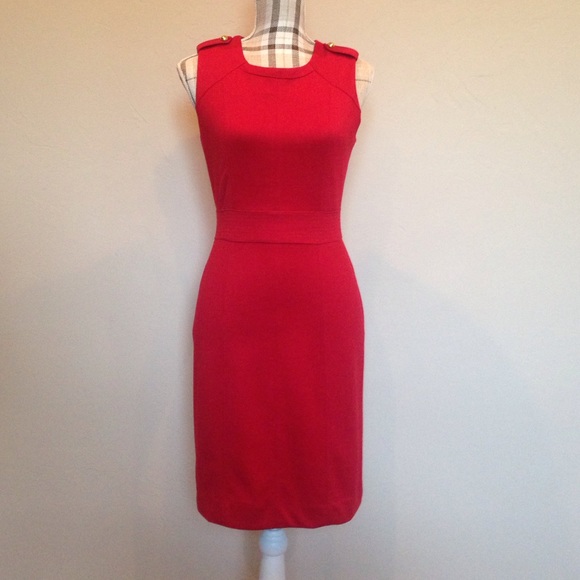 Banana Republic red fitted dress