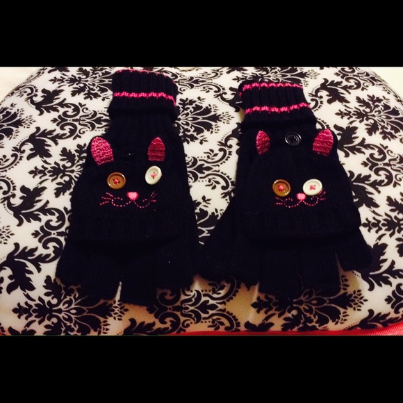 🔵Grey Chevron & Mutifloral Scarf Set with Gloves - Picture 3 of 4