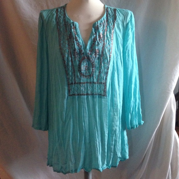 XL light blue blouse