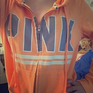 Orange vs Pink Hoodie zip up