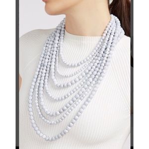 Baublebar beaded strands necklace gray
