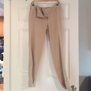 Ankle length tan pants