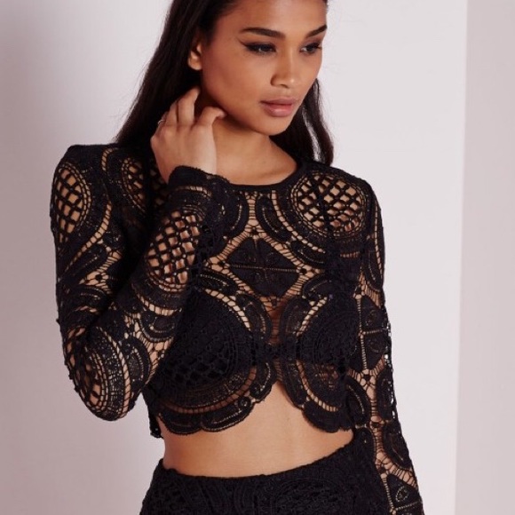 Missguided Crochet Lace Crop Top