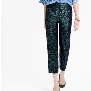 ✨FLASH SALE✨ J.CREW Pant in Evergreen Jacquard 💚