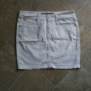 Denizens from Levis White Denim Mini Skirt
