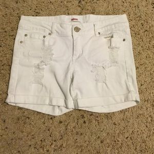 White shorts.