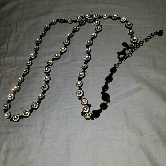 Chico's Black and White Crystal Necklace - Picture 3 of 3