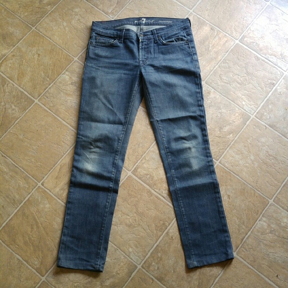 7 for all mankind med/light wash denim pants