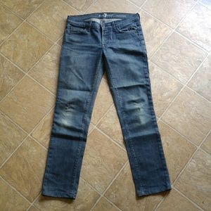 7 for all mankind med/light wash denim pants