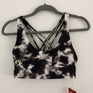 Black and White Sports Bra