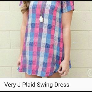 VeryJ Plaid Swing Dress 🎀