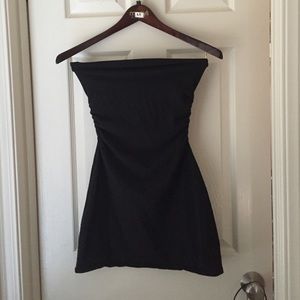 black tube top dress