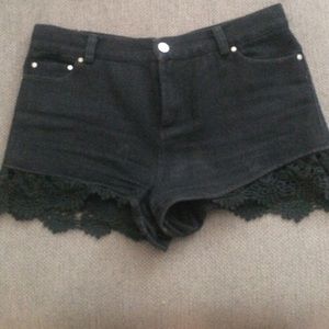 Black high waisted shorts