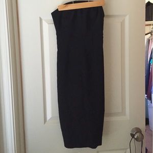 Black tube top dress
