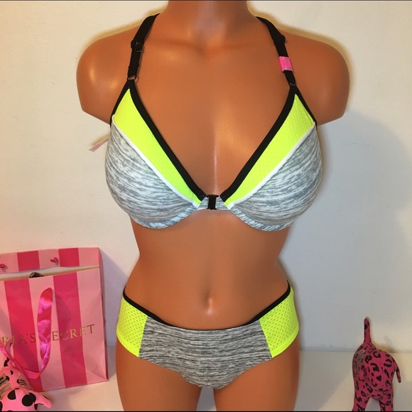 🚫SOLD🚫NEW PINK VS CAGED PUSH UP BRA SET - Picture 2 of 4