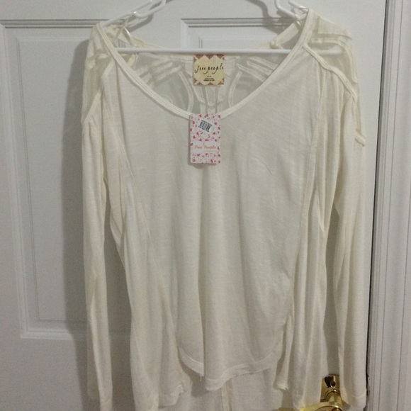 Free People long sleeve with lace, new with tag!