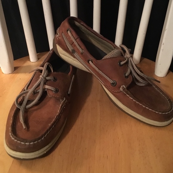 Dark brown Sperry Topsiders, like new