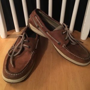 Dark brown Sperry Topsiders, like new