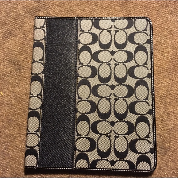 Coach signature iPad Case - black