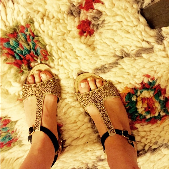 Steve Madden jeweled sandals, size 8