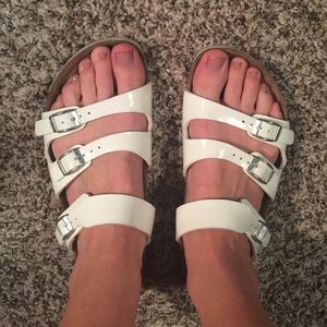 white jelly birkenstocks