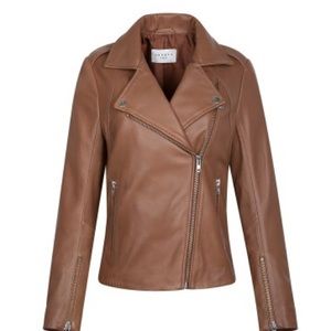 Beautiful Sandro Veinarde Leather Moto Jacket sz 2