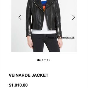 sandro veinarde leather jacket