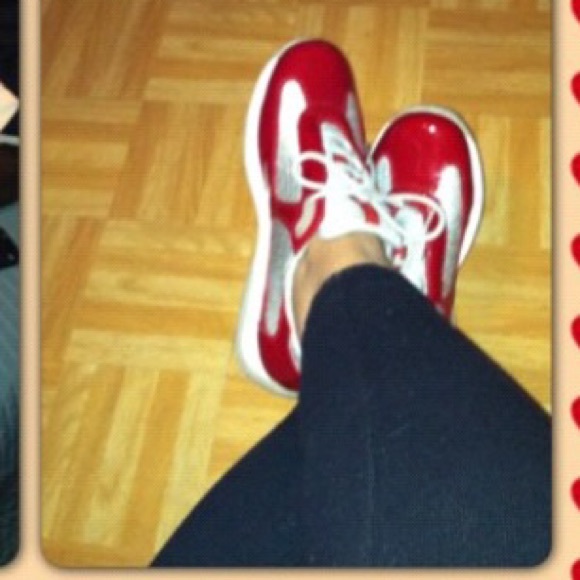 Red prada sneakers