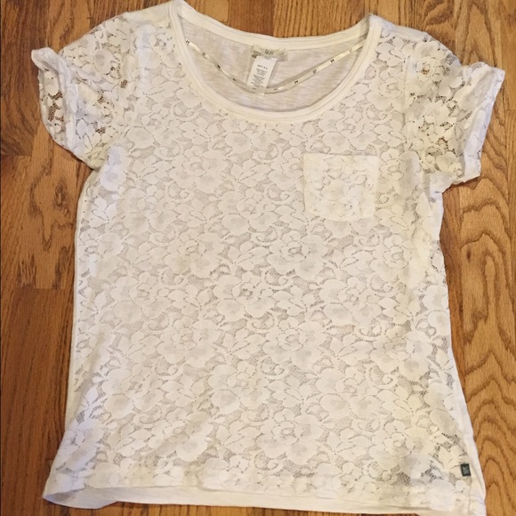 Lacy white tee shirt