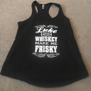 Black Racerback Tank Top Size L