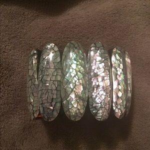 Viktoria Hayman Abalone Shell stretch bracelet
