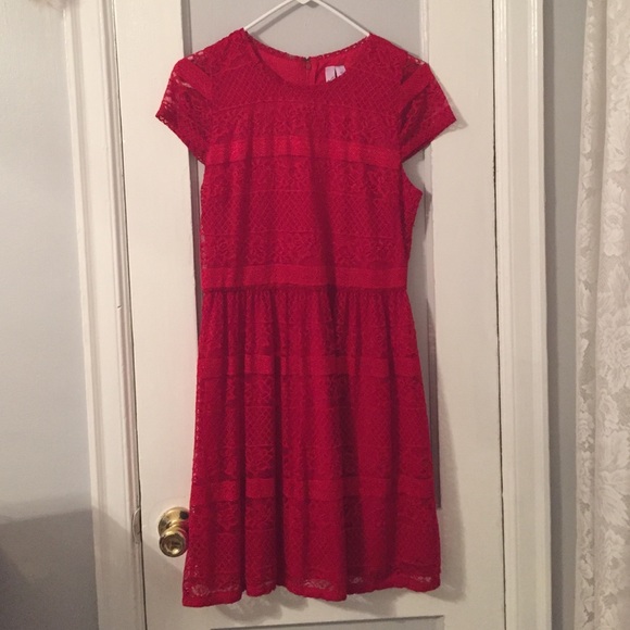 Dresses & Skirts - Red Lace Dress