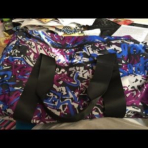 Fabletics graffiti duffle bag