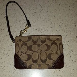 Brown Coach Wristlet