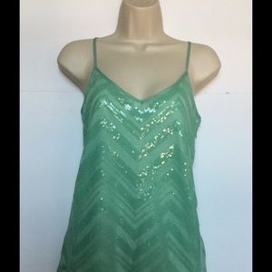 Sparkly green tank (Banana Republic)