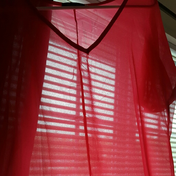 Coral swimsuit cover-up