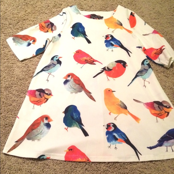 Bird print dress