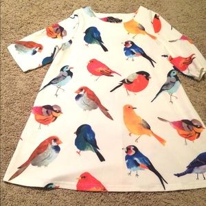 Bird print dress
