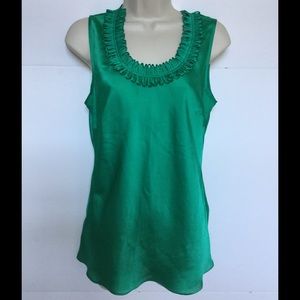 Sleeveless green blouse