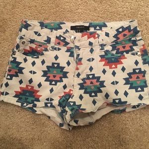 Aztec print shorts