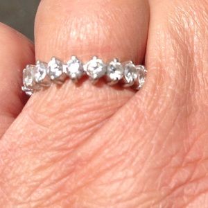 Diamonique Sterling Eternity Band