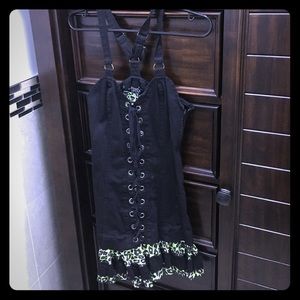 Leopard Corset Dress- Neon Green
