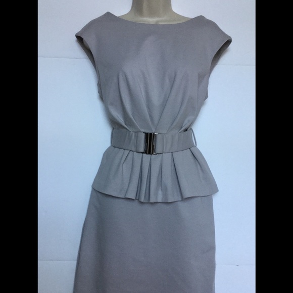 Grey peplum dress