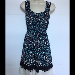 Blue, Black and white summer dress